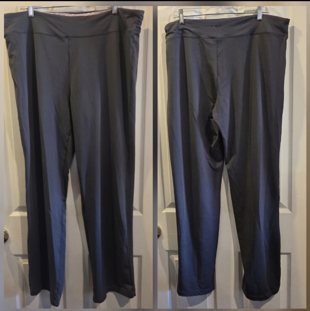 Ryka Athletic Pants Size 2X Gray Straight Leg Gym Yoga